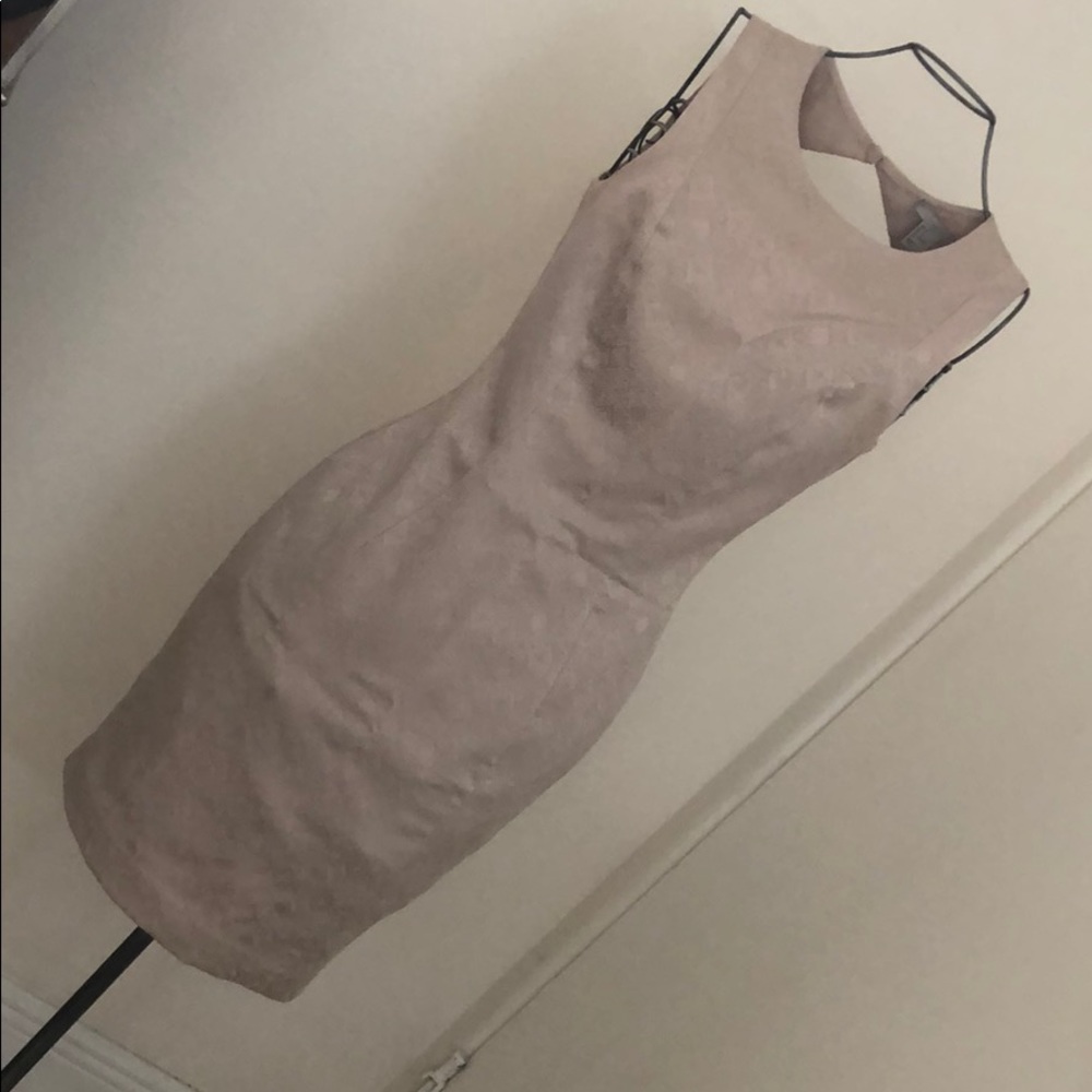 H&M Nude Textured Fitted Dress